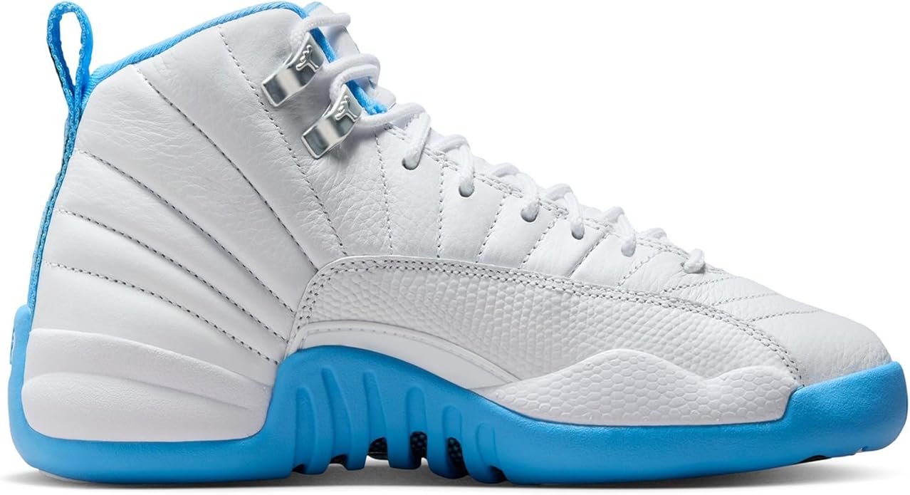 Big Kid's Jordan 12 Retro "Melo" White/University Blue (153265 112)