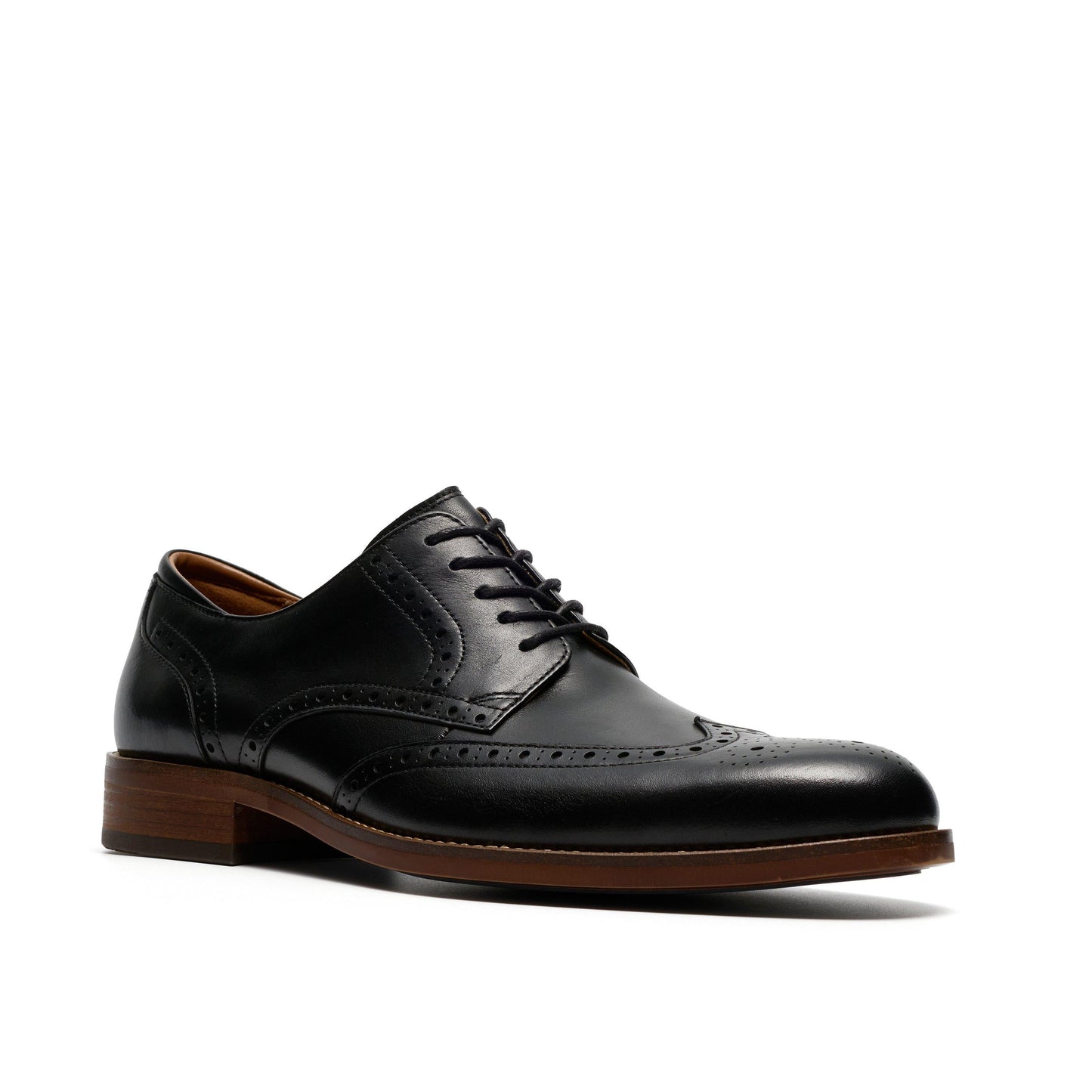 Clarks Mens Shoe CraftRemi Tip Black Leather