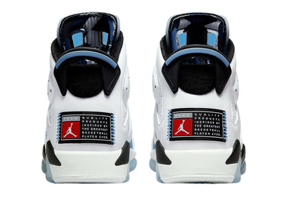 Big Kid's Jordan 6 Retro "UNC" University Blue/White-Black (384665 410)