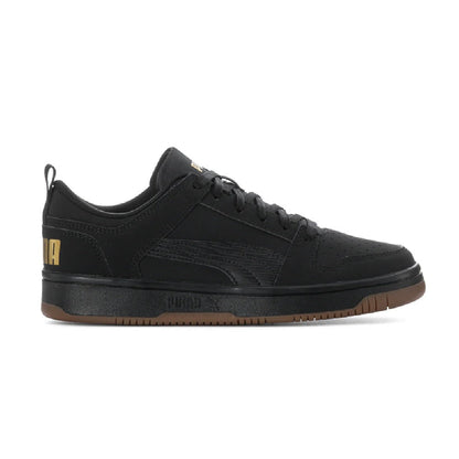 Big Kid's Puma Rebound Layup Lo NBK JR Puma Black-Puma Black-Gold (391772 03)