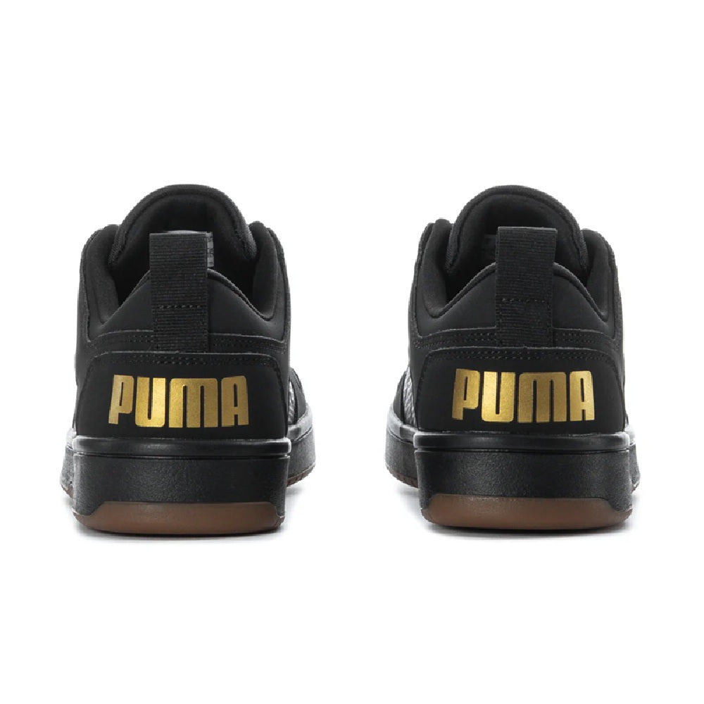 Big Kid's Puma Rebound Layup Lo NBK JR Puma Black-Puma Black-Gold (391772 03)