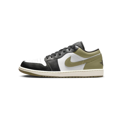 Men's Jordan 1 Low Black/white-medium Olive (553558 092) Sneakers - Premium Brand Shoes for Men and Women