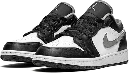 Big Kid's Jordan 1 Low Black/Particle Grey-White (553560 040)
