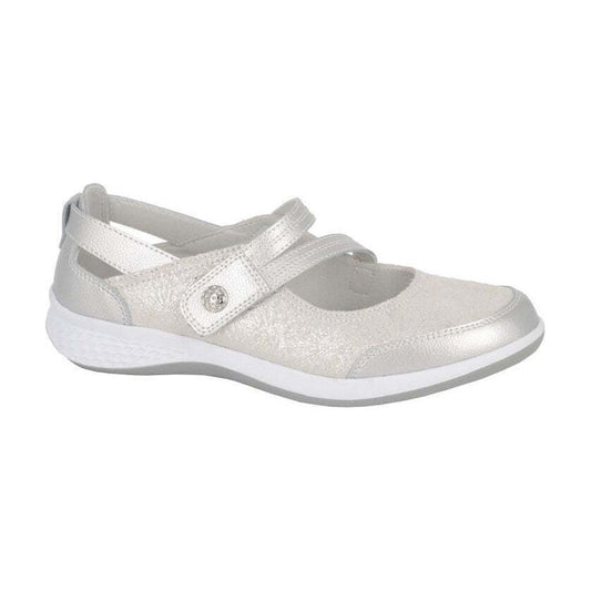 Boulevard Womens Shoe EEE Fit Sparkle Print Silver