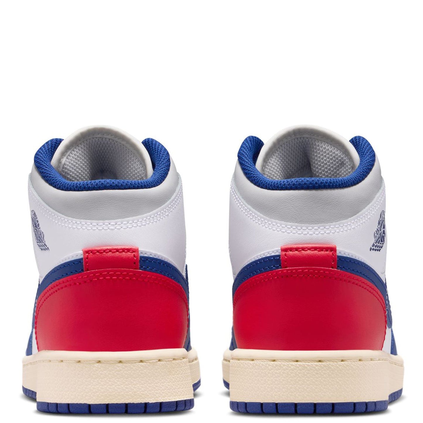 Big Kid's Jordan 1 Mid White/Deep Royal Blue (DQ8423 102)