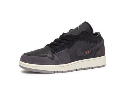 Big Kid's Jordan 1 Low SE Craft Blck/Cmnt Grey-Lt Graphite (DV0478 001)