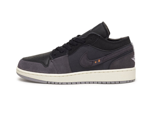Big Kid's Jordan 1 Low SE Craft Blck/Cmnt Grey-Lt Graphite (DV0478 001)