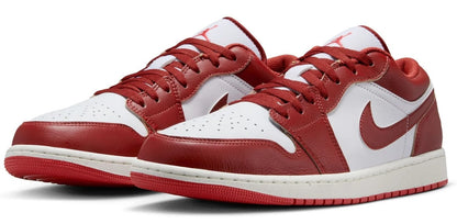 Men's Jordan 1 Low White/dune Red-lobster-sail (fj3459 160) Sneakers - Premium Brand Shoes for Men and Women