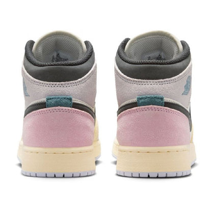 Big Kid's Jordan 1 Mid SE Sail/Ice Jade-Anthracite (IB7053 100)