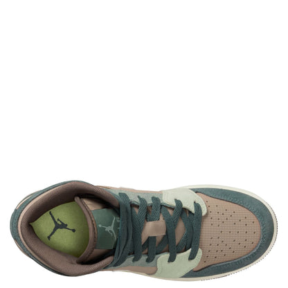 Big Kid's Jordan 1 Mid Khaki/LT Lemon Twist-Hasta (IF2873 200)