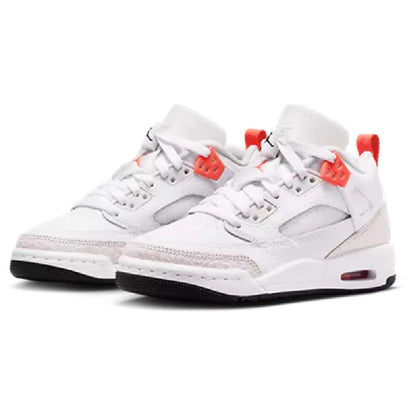 Big Kid's Jordan Spizike Low White/Bright Crimson-Vast Grey (IQ0320 100)