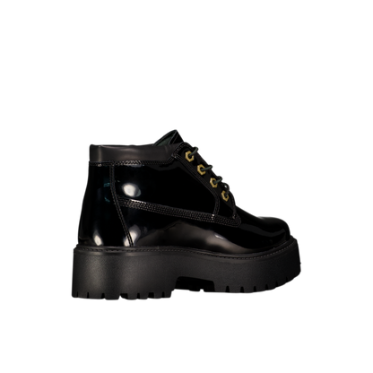 W Patent Leather Stone Street Platform Chukka